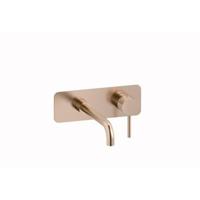 Plieger Roma ééngreeps inbouw wastafelkraan 21,9 cm, geborsteld rosé goud - thumbnail