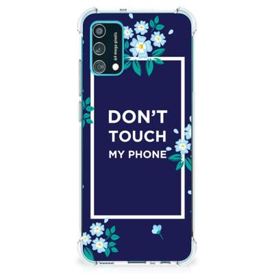 Samsung Galaxy M02s | A02s Anti Shock Case Flowers Blue DTMP Samsung Galaxy M02s | A02s Anti Shock Case Flowers Blue DTMP