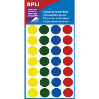 Apli verwijderbare etiketten cirkel 15 mm (b x h), 112 stuks
