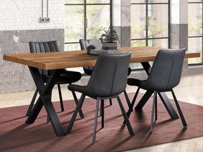 Eettafel LIEZE 170 cm tropix hout met X-poten