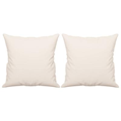 Sierkussens 2 st 40x40 cm microvezelstof beige