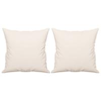 Sierkussens 2 st 40x40 cm microvezelstof beige - thumbnail
