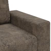 Loveseat met kussen Donkergrijs Kunstleer - thumbnail