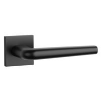 Aprile Massieve Deurkruk Funkia Zwart Op Vierkant Rozet - thumbnail