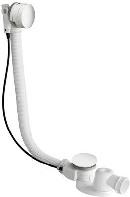 Ben universele afvoer met overloop-vulcombinatie en flexibele slang wit Ben universele afvoer met overloop-vulcombinatie en flexibele slang wit