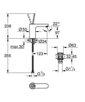 Wastafelkraan GROHE Get EcoJoy M-size met Push Open Chroom - thumbnail