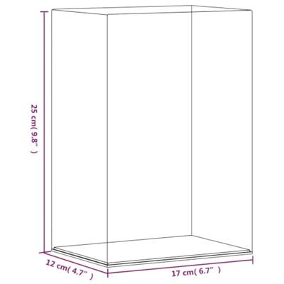 VidaXL Vitrine transparant 17x12x25 cm acryl - thumbnail