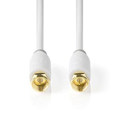 Nedis Satelliet- en Antennekabel | F-Male naar F-Male | 3 m | Wit | 1 stuks - CSBW41000WT30 CSBW41000WT30