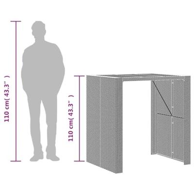 Tuintafel met acaciahouten blad 105x80x110 cm poly rattan grijs Tuintafel met acaciahouten blad 105x80x110 cm poly rattan grijs