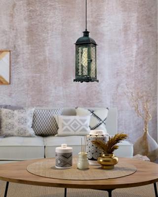 Eglo HanglampVintage Square gepatineerd groen - 49215