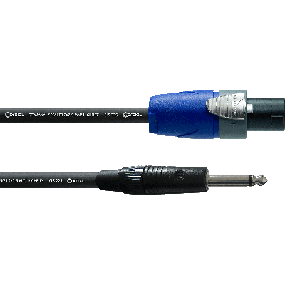 Cordial Luidspreker Kabel [1x SPK-stekker - 1x Jackplug male 6,3 mm] 2 x 2.5 mm² 10.00 m Zwart