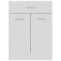 Onderkast met lade 60x46x81,5 cm bewerkt hout wit - thumbnail