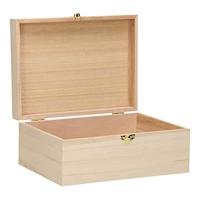 Playwood Houten kist a5 formaat met klepdeksel - thumbnail