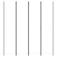 Kamerscherm met 4 panelen 200x220 cm stof wit - thumbnail