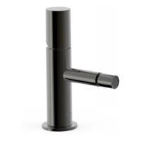 Bidetmengkraan Tres Study Exclusive 1-Knop Uitloop Recht 8 cm Rond Metallic Zwart Tres - thumbnail