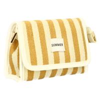 Traveller Spiegeltas summer geel gestreept 17cm x 11cm - thumbnail