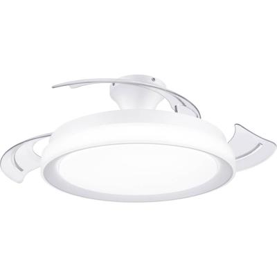 Philips LED Bliss Plafondventilator 28 W, 35 W (Ø x h) 510 mm x 418 mm Wit Met lamparmatuur, Timer Philips LED Bliss Plafondventilator 28 W, 35 W (Ø x h) 510 mm x 418 mm Wit Met lamparmatuur, Timer