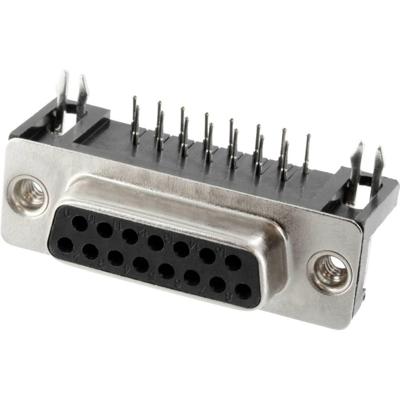 Connfly DS1037-15FNBKT7-0CC DS1037-15FNBKT7-0CC D-sub female connector Aantal polen: 15 Soldeerpennen 1 stuk(s) Tray
