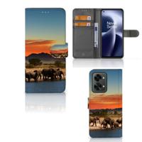 OnePlus Nord 2T | Telefoonhoesje | Met pasjeshouder | Olifanten - thumbnail