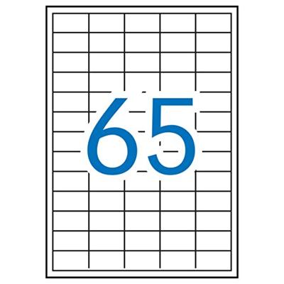 Apli afneembare witte etiketten ft 38 x 21,2 mm (b x h), 6.500 stuks, 65 per blad (3052)