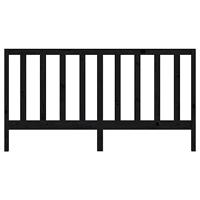 Hoofdbord 206x4x100 cm massief grenenhout zwart - thumbnail