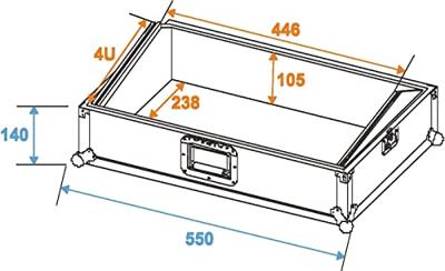 Roadinger Mixer Case Flightcase (l x b x h) 300 x 560 x 260 mm