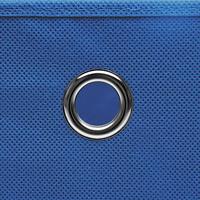 VidaXL Opbergboxen 4 st 28x28x28 cm nonwoven stof blauw - thumbnail