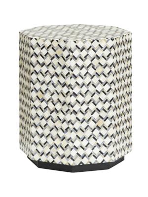 Tower Living Bijzettafel 'Brendola' Bone inlay, 45 x 45cm Tower Living Bijzettafel 'Brendola' Bone inlay, 45 x 45cm