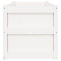 Plantenbakken 2 st cm massief grenenhout wit - thumbnail