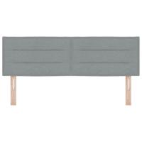 LED Hoofdbord met LED-striplichten Lichtgrijs 160 cm Polyester - thumbnail