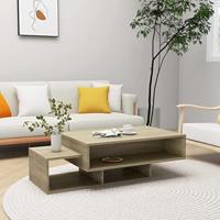 VidaXL Salontafel 105x55x32 cm bewerkt hout sonoma eikenkleurig - thumbnail