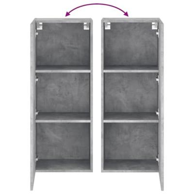 Tv-wandmeubel 40,5x30x102 cm bewerkt hout betongrijs - thumbnail