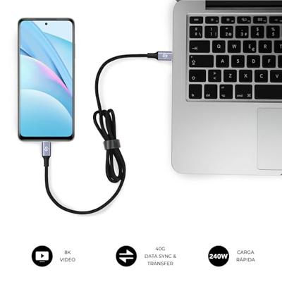 SUBBLIM USB-C naar USB-C kabel, 240 W, USB 4.0, 1,5 m, compatibel met Thunderbolt 3/4, 8K @60Hz