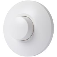 EcoDim - LED Vloerdimmer - ECO-DIM.09 - Fase Afsnijding RC - Enkel Knop - 0-50W - Rond - Mat Wit - thumbnail
