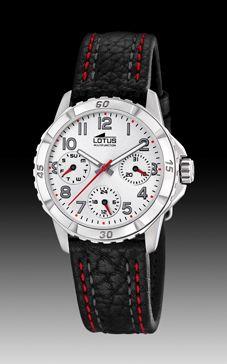 Horlogeband Lotus 18583-1 / 18583-3 / 15653-4 Leder Zwart 18mm Horlogeband Lotus 18583-1 / 18583-3 / 15653-4 Leder Zwart 18mm