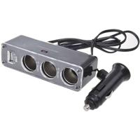 IWH 019014 Sigarettenaanstekerverdeler Aantal sigarettenaanstekerbussen: 3 x Interfaces: USB: 1 x - thumbnail