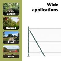 VidaXL Afrasteringspaal groen 25 x 0,8 m (13 mm gaas) staal en pvc - thumbnail