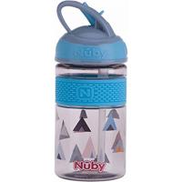 2-in-1 beker met hard rietje van Tritan(TM) - 360ml - NUBY blauw - thumbnail