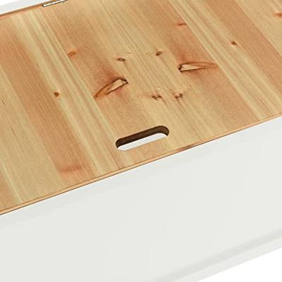 Bankje 107x45x75,5 cm massief vurenhout wit