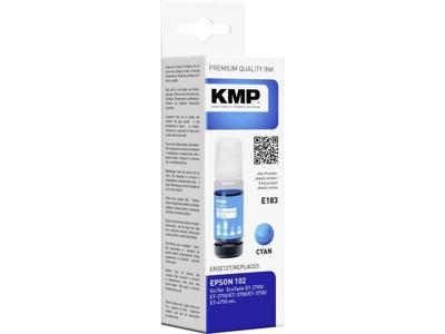 KMP Navulinkt vervangt Epson 102, T03R2 Compatibel Cyaan 70 ml E183 1642,0003