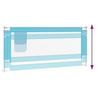 VidaXL Bedhekje peuter 200x25 cm stof blauw - thumbnail