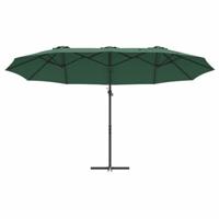 Tuin Cantilever Parasol met slot Groen 372 x 198 x 253 cm - thumbnail