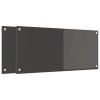VidaXL Keuken spatscherm 2 pcs donkergrijs 90 x 40 cm gehard glas - thumbnail
