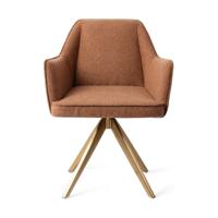 Jesper Home Eetkamerstoel 'Tome' Turn Gold, Draaibaar, kleur Cinnamon Bun - thumbnail