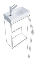 VCM Gastenwastafel Slito (Spiegelkast, Zwart) - thumbnail