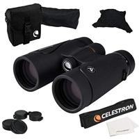 Celestron 71404 TrailSeeker 8x42 mm Dakkantverrekijker met diëlektrisch gecoate lens, BaK-4 Prismaglas, lichte magnesiumlegering behuizing en zachte draaghoes, Zwart - thumbnail