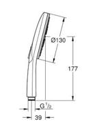 GROHE Rainshower SmartActive handdouche 13cm 3 standen Warm Sunset 26574da0 - thumbnail