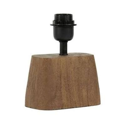 Light & Living Tafellamp 'Kardan' Mangohout, 21cm, kleur Mat Bruin (excl. kap)