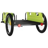 VidaXL Fietstrailer oxford stof en ijzer groen - thumbnail