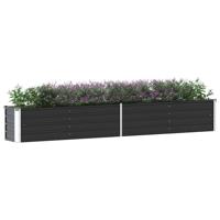 VidaXL Plantenbak verhoogd 320x40x45 cm gegalvaniseerd staal antraciet - thumbnail